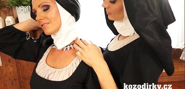  Two catholic nuns enjoying lesbian sex